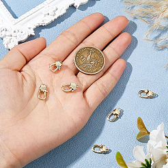 8 шт. латунные застежки-лобстеры KK-HS0001-54G