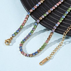 Женские цепочки-чашки со стразами из нержавеющей стали 304&nbsp;NJEW-G175-01G-01