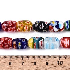 Ручной работы millefiori стеклянные бусины нитки LAMP-T022-18