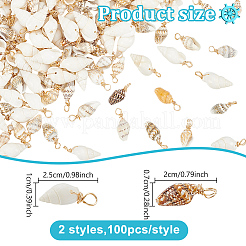 100 шт. подвески из натуральной ракушки PALLOY-HY00048