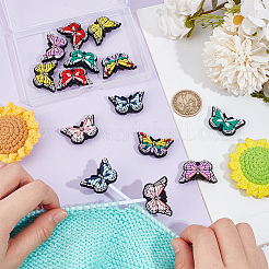 14шт 7 цвета бабочки силиконовые бусины SIL-NB0001-41