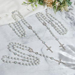 3 шт. 3-цветные четки из искусственного жемчуга&nbsp;NJEW-GO0001-17