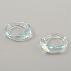 Карамельного цвета пластиковое твист-волнообразное кольцо на палец для женщин&nbsp;RJEW-WH0004-26A