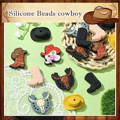 16шт 8 стиля силиконовые бусины&nbsp;SIL-CJ0001-17