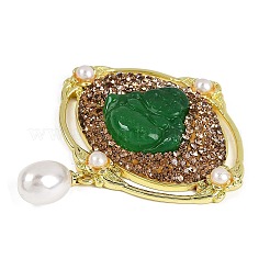 Подвески латунные горный хрусталь KK-P282-01G