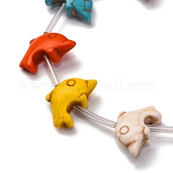 Синтетических нитей бирюзовые бусы G-C147-11