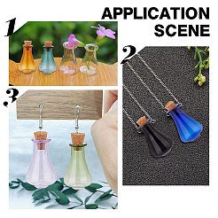 10 шт. 10-х цветные стеклянные пробковые бутылки&nbsp;AJEW-AR0001-85