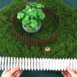 4 шт. 2-х цветный миниатюрный сказочный садовый забор AJEW-GF0009-09