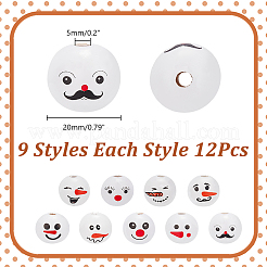 108 шт. 9 вида бусин из дерева схима WOOD-AR0001-51