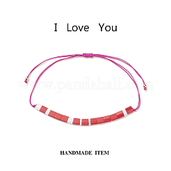 Браслет из стеклянного семени BJEW-JB08894-05