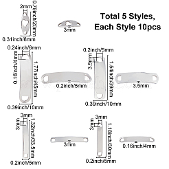 50 шт. 5 соединителя из нержавеющей стали 201&nbsp;STAS-CN0001-05