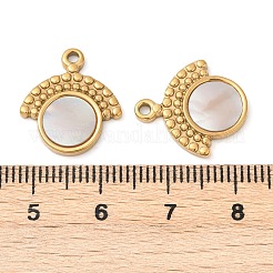 Подвески из натуральной белой ракушки из нержавеющей стали 304&nbsp;STAS-L288-03G-02