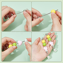 30 шт. брелок для ключей из сплава и железа с возможностью бисероплетения&nbsp;FIND-PH0026-69