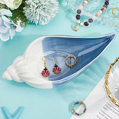 Керамическая тарелка для украшений с морской тематикой AJEW-WH20064-37A