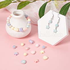 333шт 12 стильные окрашенные акриловые бусины MACR-YW0001-52