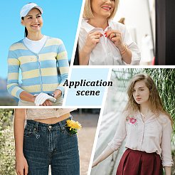 20 шт. 2-цветные антибликовые броши-булавки для лацканов из сплава JEWB-AR0001-24A