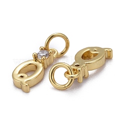 Латунные микропаве прозрачные подвески с фианитом&nbsp;ZIRC-Z011-35Q