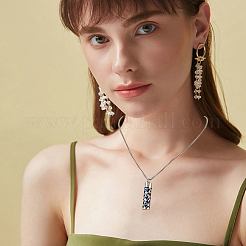 2 комплект из 2-х ожерелий в виде флаконов духов из нержавеющей стали NJEW-FH0001-08