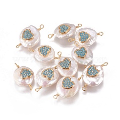 Соединители с натуральным жемчугом&nbsp;PEAR-I005-25