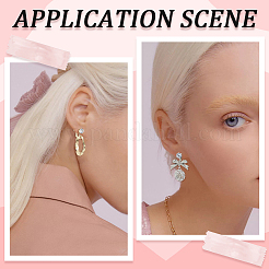 6 пара двухцветных латунных клипс с винтовой фурнитурой KK-BBC0010-24