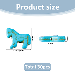 30шт подвески из синтетической бирюзы G-HS0001-13B