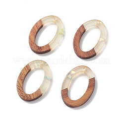 Подвески из прозрачной смолы и ореха&nbsp;RESI-XCP0001-92