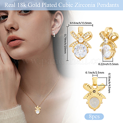 8шт латунные подвески с микропаве и кубическим цирконием&nbsp;FIND-BBC0004-28B-01