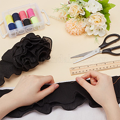 Двухслойная плиссированная лента из полиэстера длиной 3 ярд.&nbsp;OCOR-WH0090-044A