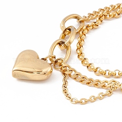 Многорядный браслет из нержавеющей стали 304 с вакуумным покрытием pvd STAS-P304-23G