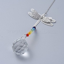 Кристаллы люстра ловцы солнца призмы чакра висит кулон&nbsp;LS-AJEW-I040-15P