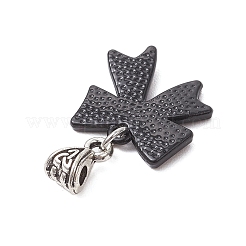 Подвески из сплава с двойным экраном красного и черного цвета PALLOY-JF04062