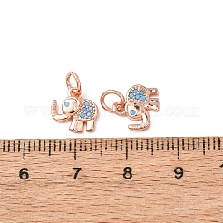 Латунные микро проложить кубического циркония подвески ZIRC-E124-68RG-1