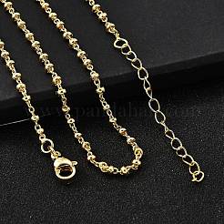 Ожерелья из латунных цепочек-ронделей NJEW-M108-05G