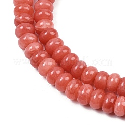 Окрашенные природные белый нефрит бисер пряди&nbsp;G-G107-A27-01