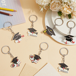 8 шт. 4 стиля акриловые брелки&nbsp;AJEW-SP0001-38