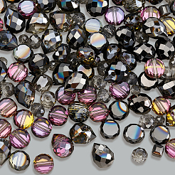 114шт прозрачные гальванические стеклянные бусины&nbsp;GLAA-PA0001-17D