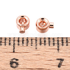 Зажимные бусины из латуни&nbsp;KK-WH0085-08RG