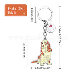 Wewaysmile собака брелок для ключей автомобильный брелок для ключей брелок для питомца милый брелок для ключей с собакой портативный металлический брелок подарок для любителя домашних животных день рождения щенок тематические вечеринки принадлежности (собака-кокер) JX800A