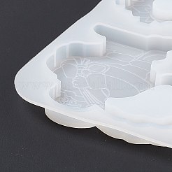 Рождественская тема diy tree/дед мороз/снеговик зыбучие пески силиконовые Молды DIY-E065-03