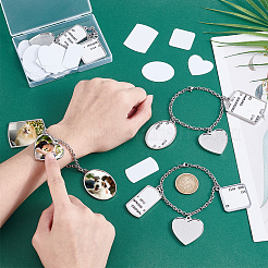 4 шт. 2 стиля наборы для изготовления браслетов из нержавеющей стали 304 с термопереносом и цепочками BJEW-PH01874