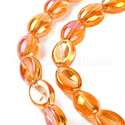 Стеклянные бусины с гальваническим покрытием &nbsp;EGLA-B005-01A-FR01