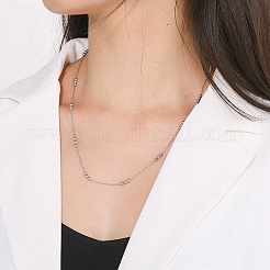 Не тускнеющие круглые звенья цепи из нержавеющей стали 304 для женщин&nbsp;NJEW-D058-02P