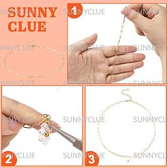 12 шт. 4 стиля ожерелья из нержавеющей стали 304 в виде скрепок&nbsp;NJEW-SC0001-56