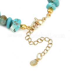 Браслеты на ногу с подвесками в форме ракушки из цинкового сплава AJEW-AN00735-02