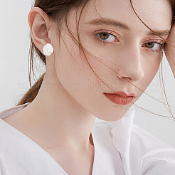 10 пара 925 плоских сережек-гвоздиков из стерлингового серебра&nbsp;STER-BBC0006-58A-G