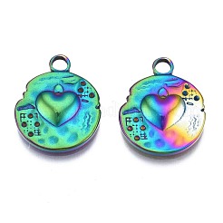 Стойка покрытие радужного цвета нержавеющая сталь 304 подвеска со стразами STAS-N098-033