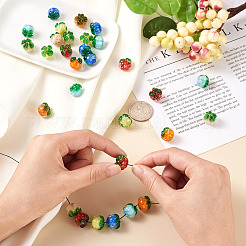 30шт 6 цвета бусины лэмпворк ручной работы&nbsp;LAMP-CD0001-12