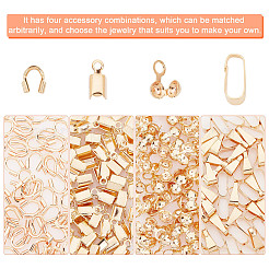 240 шт. 4-х стилевые латунные складные обжимные наконечники KK-PH0003-63