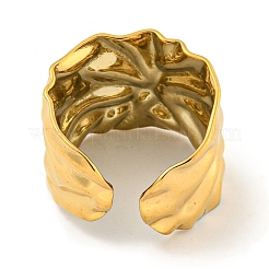 Ионное покрытие (ip) нержавеющая сталь 304 кованое открытое манжетное кольцо&nbsp;RJEW-A043-09G