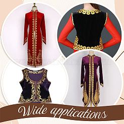 4.8 м гладить/пришивать полые кружевные ленты с вышивкой в этническом стиле и цветком из акрилового волокна OCOR-WH0070-101